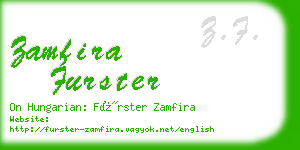 zamfira furster business card